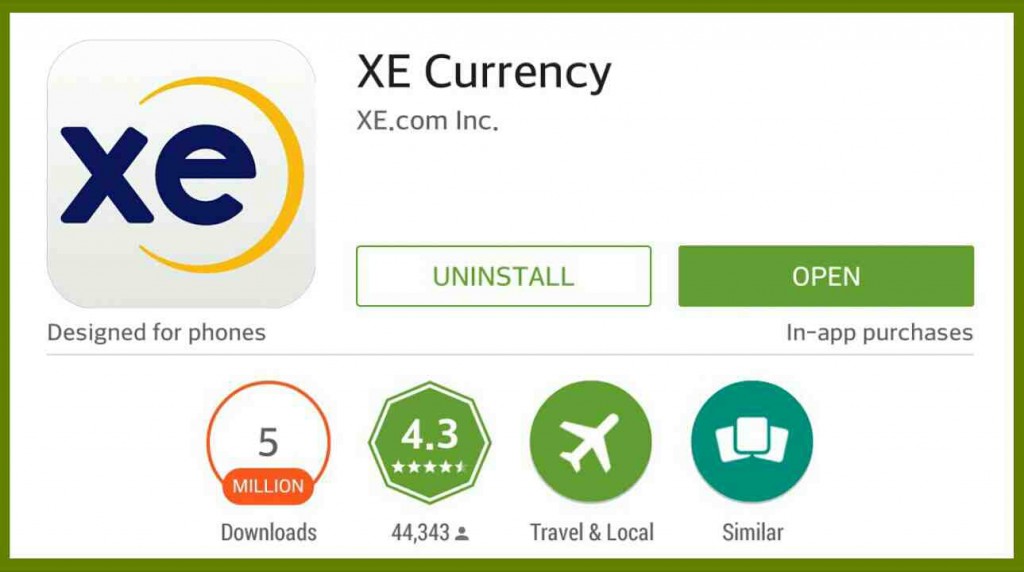 xe currency converter app android